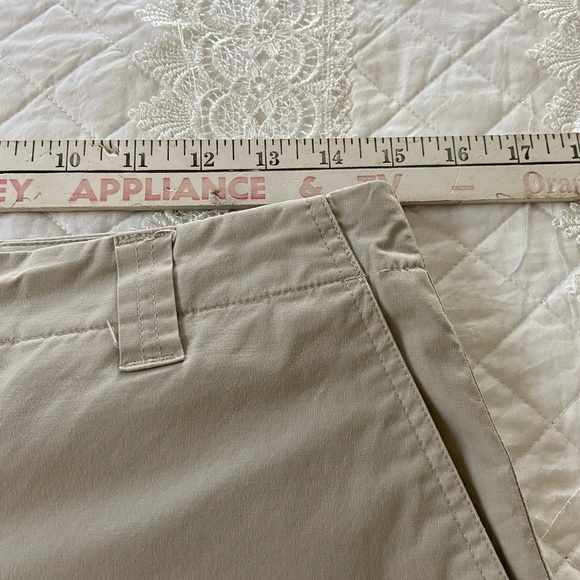 GAP Stretch Maxi Skirt Tan Back Slit Pockets Belt Loops Size 8 - Picture 7 of 10